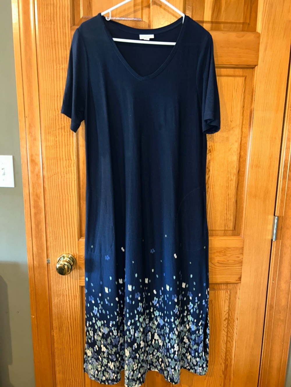 J. Jill PureJill navy and white maxi dress